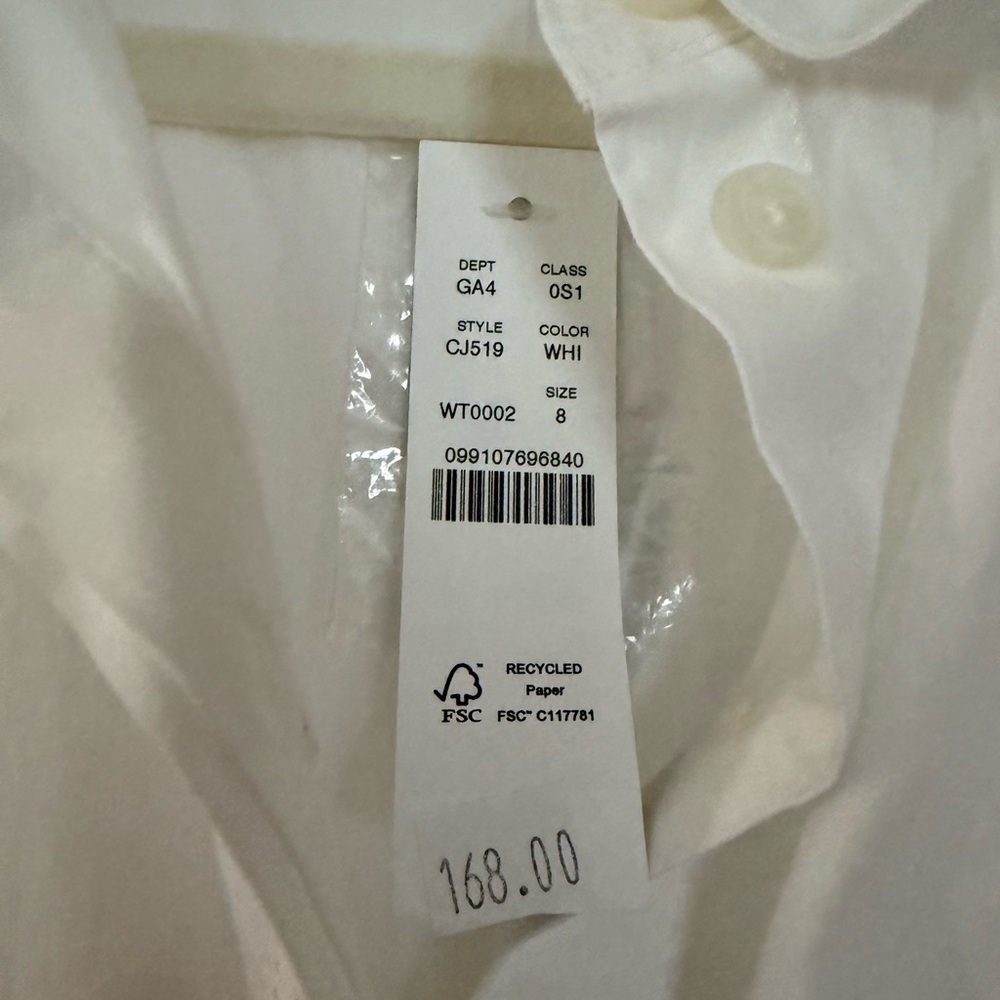 J. Crew White Sleeveless Maxi Dress with Waist Tie - Picture 4 of 5